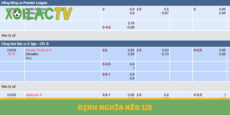 Định nghĩa kèo 1/2
