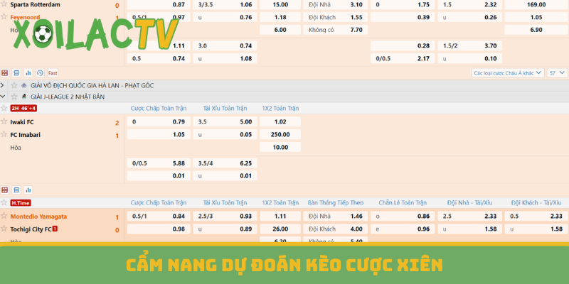 Cẩm nang dự đoán kèo cược xiên